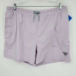 NWT Columbia PFG Rambler Water Shorts Men XL Lavender Omni Shade Shield Swim